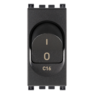 Interruttore Automatico Miniaturizzato 1P+N C16 120-230V Grigio - Product Image 1