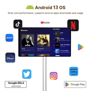 Televisor Portátil HBYLCD con Ruedas, Pantalla Táctil Inteligente de 24 Pulgadas, Android 15, 1080P, Recargable, Giratorio, <span class=keywords><strong>para</strong></span> Sala de Estar, Cocina, Gimnasio - Product Image 4