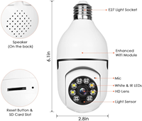 PIX-LINK Caméra de vidéosurveillance intérieure WiFi intelligente 1MP 2MP Moniteur pour bébé Panoramique à 360 degrés 1MP 2MP Moniteur pour bébé Nuage panoramique à 360 degrés