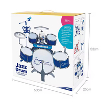 Yuglow Kids Large Jazz Drum Set Baby Musical Percussion Instrument Toy Beginner Learning Percussion Kit