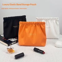 Nouvelle Trousse de Maquillage Imperméable en PU à Motif Lettres pour Femmes, Idéale pour Rouge à Lèvres, Serviettes Hygiéniques, Écouteurs et Câbles de Données