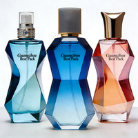Flacons de crème en verre incurvé facetté de qualité supérieure, 50 ml, réutilisables, contenants cosmétiques de luxe, emballage personnalisé avec logo pour la beauté haut de gamme