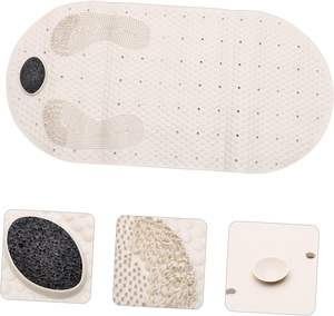 Alfombrilla de ducha multifuncional con piedras de masaje, antideslizante, con ventosas, duradera y cómoda para el baño. - Product Image 4