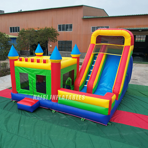 Castillo inflable comercial con tobogán y brincolín para fiestas, ideal para el patio trasero. - Product Image 3