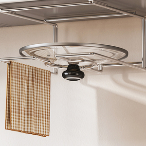 Nhà Bếp 304 Không Gỉ Tủ Treo Thép Nồi Nắp Giá Cắt Hội Đồng Quản Trị Lưu Trữ Chủ Không Có Cài Đặt Treo Rượu Vang Cốc Thủy Tinh Kệ - Product Image 3