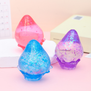 ของเล่นรูปหยดน้ำแบบฟัดจ์บอล บีบแล้วคืนตัวช้า บรรเทาความเครียด ของเล่นบีบคลายกังวล บีบเล่นเพลินๆ รูปทรงลูกบาศก์มอลโทส - Product Image 2