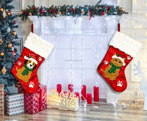Meias de Natal Fofas para Pets: Bolsas de Presente de Pelúcia para Cães, Gatos, Raposas e Preguiças – Decoração de Natal e Sacolas para Petiscos de Animais de Estimação - Product Image 6