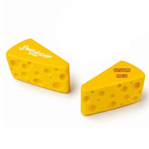 Juguetes Antiestrés Personalizados de Queso Amarillo con Logotipo Impreso, Regalos Promocionales para Eventos Corporativos - Product Image 1