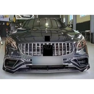 Prise d'air avant en fibre de carbone véritable pour Mercedes Benz Classe S Coupé W217 S63 BR 2018, garniture de prise d'air, kit carrosserie - Product Image 4