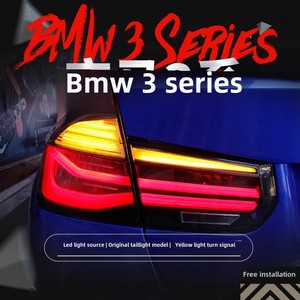 ชุดไฟท้ายรถยนต์ BMW ซีรีส์ 3 รุ่น F30 320 328 F35 แบบฟื้นฟูสีดำ ไฟ LED ไหลแบบไล่ระดับ 12V สีแดง YH-TL-BMW-018' ซีรีส์ 3 - Product Image 4