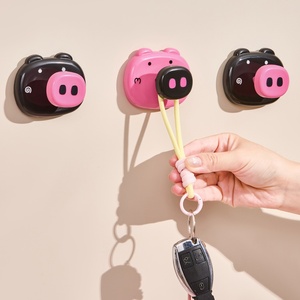 Cute Multifunctional <b>Hooks</b> Creative Simple Cartoon Suction Cup <b>Hook</b> Kitchen Bathroom <b>Hooks</b> Plug Organiser <b>Hooks</b> - Product Image 5