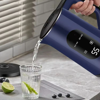 Bouilloire Électrique en Acier Inoxydable pour la Maison et l'Hôtel, 1500 Watts, Portable avec Arrêt Automatique et Fonction de Maintien au Chaud