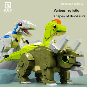 Niños Mini figura de dinosaurio de plástico DIY bloques de construcción compatibles ladrillos <span class=keywords><strong>Dino</strong></span> modelo juguetes conjunto - Product Image 3