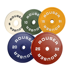 Discos de Pesas de Acero Calibrados Rouser Fitness, Discos de Pesas Coloridos para Entrenamiento de Levantamiento de Pesas y Competencia - Product Image 5