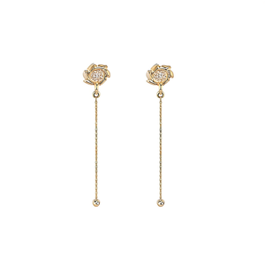 Pendientes Colgantes Finos de Acero Inoxidable 316L con Baño de Oro PVD, Sostenibles y Resistentes - Product Image 2