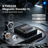 Encodeur d'angle magnétique AMR 21 bits CONNTEK KTM5220 QFN3x3 IC 0.015 INL 60000RPM Sortie ABZ UVW PWM/SPI pour mini-moteur BLDC 3.3-5.5V