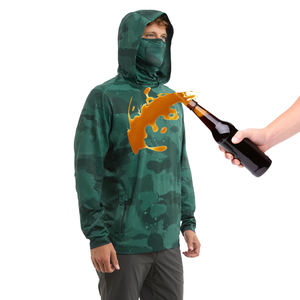 새로운 디자인 방수 방오 낚시 셔츠 승화 Uf50 + 통기성 빠른 건조 경량 긴 소매 낚시 후드 - Product Image 1