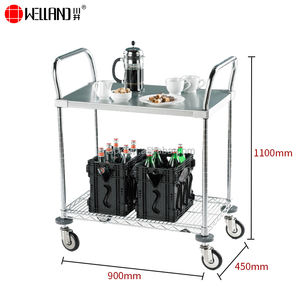 चीन आपूर्तिकर्ता द्वारा नया उत्पाद स्टेनलेस स्टील शीर्ष उपयोगिता शेल्फ कार्ट ट्रॉली - Product Image 2