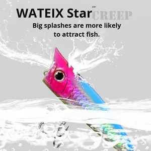 Noir ABS vague d'eau ramper leurre crochets Surface bruit flottant carpe perche basse imprimé Condition Poppers pour poisson d'eau salée - Product Image 3