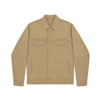 Vestes pour hommes Mengdiqiu haut de gamme, fabriquées directement en usine, en denim 100% coton kaki avec poches à rabat et poches latérales à passepoil