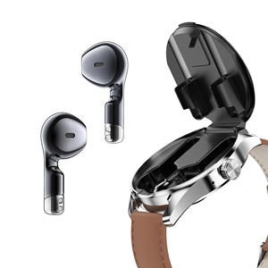 Reloj Inteligente para Hombre DF D9 con Carcasa de Aleación de Zinc, Esfera Redonda Grande, Diseño de Lujo 2 en 1 con Auriculares TWS Integrados - Product Image 4