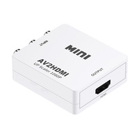 Convertidor de Video AV a HDMI Compatible con 1080P RCA para Consolas de Juegos, Decodificadores, PS3, Xbox, Reproductores HD, Conexión a TV o Monitor