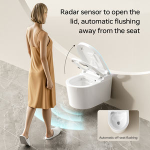 <span class=keywords><strong>WC</strong></span> intelligent suspendu BF avec bidet électrique intégré, gain de place, fixation murale, chasse d'eau automatique, pour salle de bain - Product Image 3