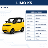 Véhicule Électrique Miniature à Quatre Roues Certifié CEE COC, Vitesse Légère 45km/h, Nouvelle Énergie, pour Adultes – Vente en Chine