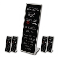 Support de présentation de table en acrylique incliné verticalement pour menus et prospectus