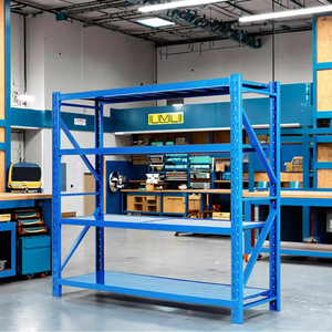 Étagères <span class=keywords><strong>de</strong></span> garage, rayonnages métalliques industriels, rayonnages empilables, étagères en acier <span class=keywords><strong>de</strong></span> moyenne capacité, rayonnages sans boulons, rayonnages <span class=keywords><strong>de</strong></span> <span class=keywords><strong>stockage</strong></span> pour entrepôt - Product Image 4