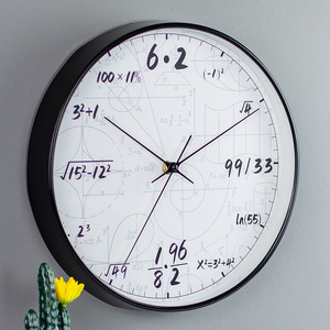 Reloj de pared de plástico 3D de 12 pulgadas, decoración del hogar con fórmula matemática, reloj de pared para niños, reloj de diseñador para aula, sala de estar - Product Image 2