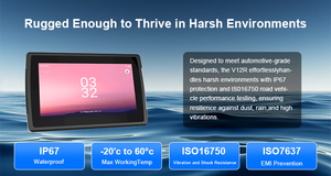 Ip67 Rugged Khai Thác Mỏ Trong Xe <span class=keywords><strong>Tablet</strong></span> PC Với <span class=keywords><strong>Android</strong></span> OS Rtk Nấm Antenna Đa Kênh Cho Nông Nghiệp Máy V12r - Product Image 3