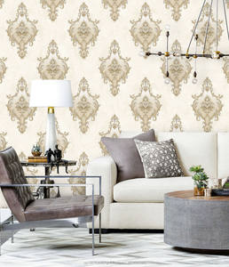 วอลเปเปอร์ตกแต่งภายในบ้านสไตล์ยุโรป ลายดามัสก์ขนาดใหญ่ กันน้ำ ผลิตจาก PVC - Product Image 2