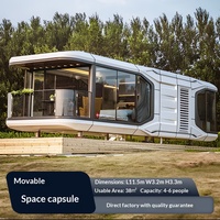Capsule spatiale modulaire préfabriquée en acier, maison conteneur mobile pour hébergement, camping, hôtel de villégiature, chambre Apple E7