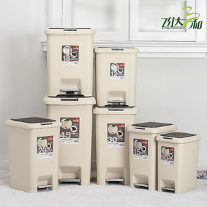 Bidone della spazzatura aperto del bidone della spazzatura del pedale di plastica all'aperto dell'ufficio dell'hotel domestico 6.5L - Product Image 3