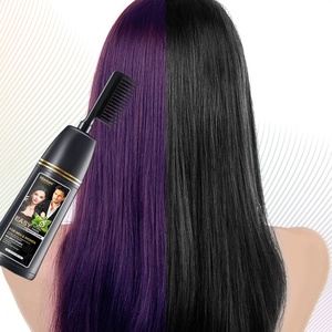 OEM orgánico <span class=keywords><strong>magia</strong></span> permanente <span class=keywords><strong>contra</strong></span> el cabello gris champú fácil y directo tinte para el cabello negro marrón con peine aplicador - Product Image 4