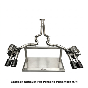 Sistema de escape Catback de acero inoxidable de alto flujo Vortex con válvula de vacío para Porsche Panamera 971 Tuning - Product Image 1