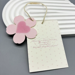 Pink Eco-Friendly Swing Labels Custom Logo Hanging <b>Tags</b> (Paper Hot Stamping Embossed/Printed Finish Washable) for Clothing - Product Image 4