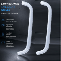 Grille de feux arrière en PC moulée par injection de précision pour tondeuses à gazon, pièce décorative pour lampe LED, structure de haute qualité