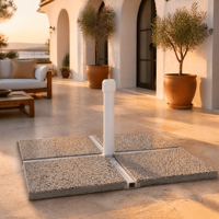 Support de parasol de luxe en marbre massif, style resort, pour hôtels et villas, base de support pour système de protection solaire