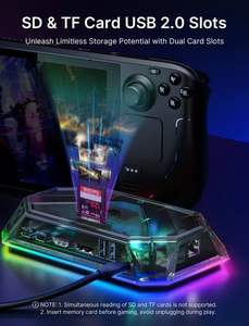 Nouvelle station d'accueil JSAUX 12-en-1 RGB pour console de jeu Steam Deck - Product Image 6
