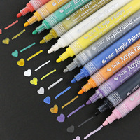 STA Stylos marqueurs peinture acrylique Marcadores Art Supplies 2018 Vente chaude 12 couleurs Non toxique Permanent à base d'eau Set 1000