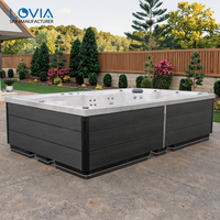Baignoires Spa d'extérieur en acrylique pour 9 personnes, best-seller, jacuzzi extérieur Balboa, baignoire de massage