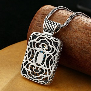 Personalidad hombres y mujeres ornamento <span class=keywords><strong>Chiba</strong></span> vintage Buda turquesa cuentas giratorias Tailandia colgante de plata - Product Image 4