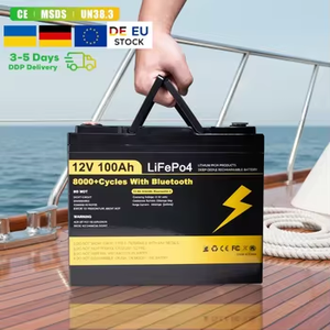 EU Stock Grade a 12V 100Ah 200Ah LiFePO4 <b>Battery</b> 8000+ Cycles For Solar RV Home <b>Backup</b> 1-3 Days Fast Shipping - Product Image 1