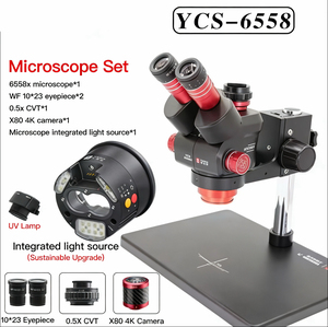 Microscopio Trinocular YCS 6558X, Herramienta Profesional <span class=keywords><strong>para</strong></span> Reparación de Teléfonos Móviles, <span class=keywords><strong>Base</strong></span> Grande, Ajustable 360°, <span class=keywords><strong>para</strong></span> Teléfonos <span class=keywords><strong>Celulares</strong></span> Rojos - Product Image 2