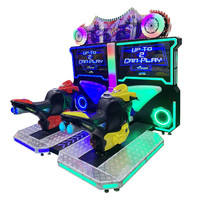Simulateur de voiture électrique 2 joueurs, machine de jeux vidéo d'arcade de course, pousse-pièces