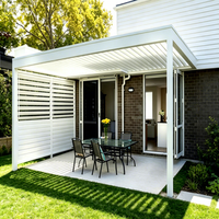 Pergola en aluminium robuste pour extérieur, anti-corrosion, design moderne, écologique, pour balcon, patio, jardin, cour, terrasse, personnalisable