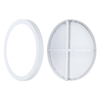 Plafonnier LED rond personnalisé en PMMA de 24 pouces, CCT réglable 3000K-6000K, avec fonction d'urgence pour couloir UE