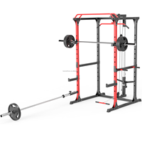 Jaula de Potencia Multifuncional Personalizada, Soporte para Sentadillas, Jaula de Potencia para Gimnasio con Varios Accesorios